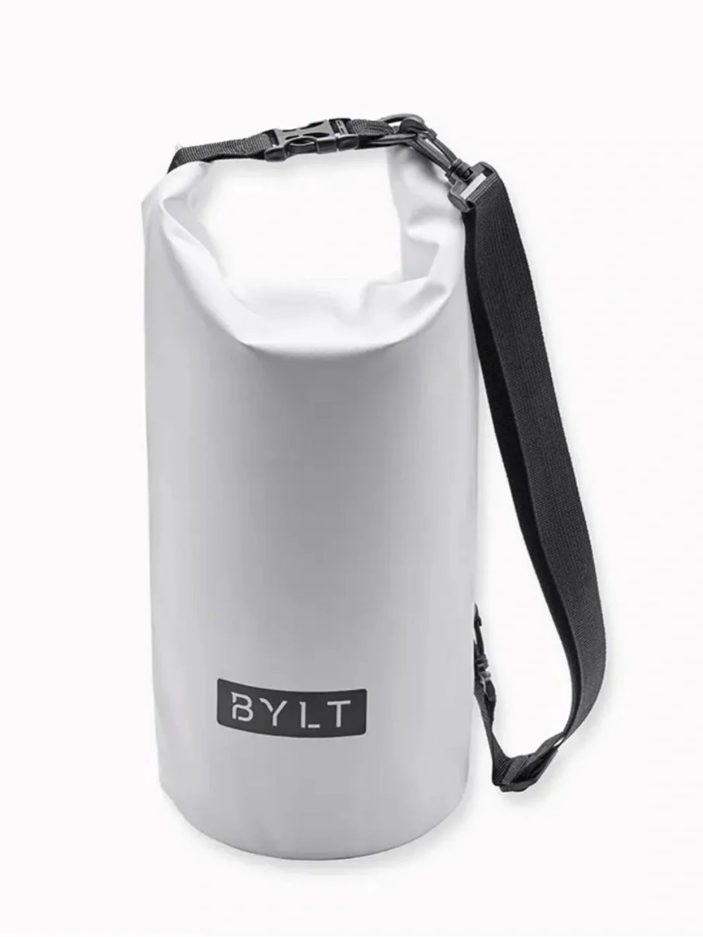 BYLT Basics White Dry Duffel with Black Strap
